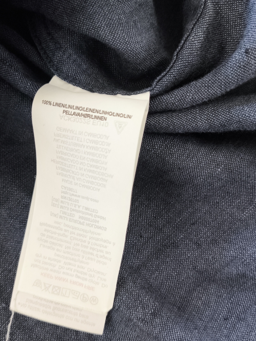 Muji 100 % Linen Chore Jacket Unstructed Men's Blue Linen Boxy Oversized Size XL - Picture 13 of 15